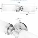 Emak Modern Brushed Nickel Bathroom Light Fixtures, 2-Light Vanity Lights for Mirror, 22 Inch Indoor Wall Sconces with Milk Glass Shade for Bathroom, Bedroom, Hallway, VL085-BN-ML-2