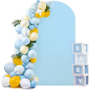 HEMMOTOP 7.2 ft Blue Arch Backdrop Cover (No Arch Stand), Spandex Arch Covers Stretchy Backdrop for Balloon, Wedding, Birthday Party, Baby Shower, Banquet Arch Decoratio