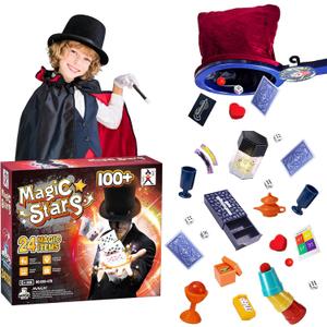 Magic Tricks Set - Magic Kit for Kids Age 6+ Magician Starter Kit with Learning Video Instructions Magic Wand Card for Beginner 6 7 8 9 10 11 12 Years Old Boys Girls Christmas Birthday Gift Toy (Mega)