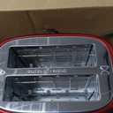 Roter Mond 2 Slice Toaster Retro Stainless Steel with Bagel, Cancel, and Defrost Functions, 6 Bread Shade Settings, Extra Wide Slots and Removable Crumb Tray, Red