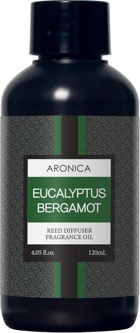 Aronica Reed Diffuser Refill 120ml_Eucalyptus & Scent, Home Fragrance Replacement Scent Oil, Non-Toxic Natural Fragrance for Oriental Incense Sticks
