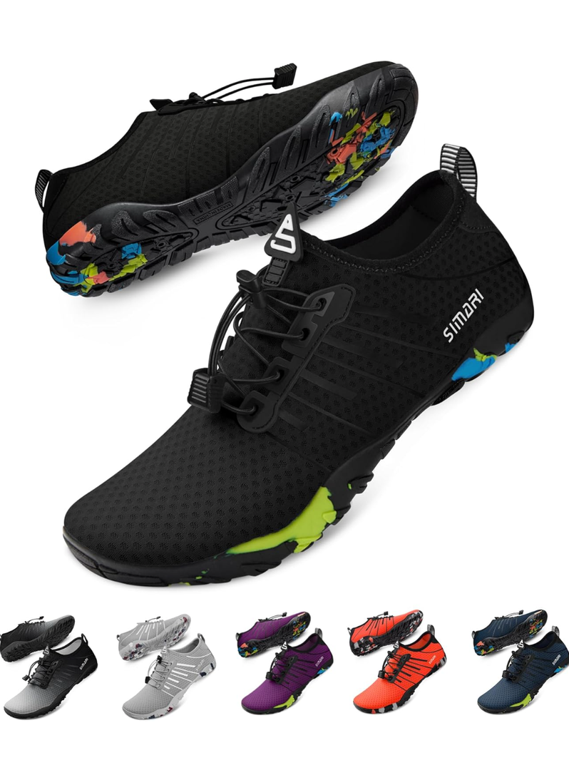 SIMARI Water Shoes for Women Men - Barefoot Quick-Dry Aqua Socks | Lightweight Swim Shoes for Surfing, Swimming, Beach Sports, Kayaking, Diving | Non-Slip Design 42