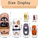 Russian Nesting Dolls, 5 Pcs 6 "Tall Animal Nesting Easter Eggs Toys, Stacking Wooden Handmade Matryoshka Dolls for Kids Toddlers Birthday or Home Decoration Gift (Cute Dog)
