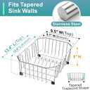 GSlife Mini in Sink Dish Drying Rack - Stainless Steel Small Dish Drainer for RV Kitchen Apartment Sink, 9.5" W x 13.4" L