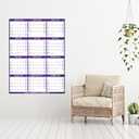 2 x 2026 Dry Erase Calendar  Large Yearly Wall calendar 2026, 33.7'' x 45.1'', 2-Side Reversible Calendar 2026, Vertical/Horizontal, Jan 2026  Dec 2026, 2026 Wall Calendar with Notes, Stickers - Purple