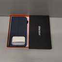 SHIELDON Case Wallet for iPhone 17 Pro 6.3-inch | Genuine Leather | RFID Blocking Credit Card Holder | Magnetic Closure | Folio | Kickstand | TPU Soft Full Protective Cover 2025 | Navy Blue
