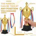 Liliaafar Soccer Trophy Bulk Large Gold Trophy Cup Awards Metal World Soccer for Sports Cup Championships Basketball Competitions Tournaments Ceremony Celebration Party Gift