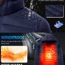 Polu Men's Puffer Jacket with Hood Warm Lightweight Hooded Winter Coat Puffer Jacket for Men Work Outdoor Hiking (Gray, L)