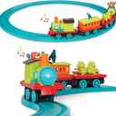 B. toys  Critter Express  Train Set  Musical Train  Lights & Sounds  Classic Toys for Toddlers, Kids  2+ Years
