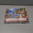 500 Piece Puzzles for Adults Clearance, Seaside Landscape Colorful Houses Window Cats Scenes Challenging Art Puzzle for Gifts Party Games Family Fun, 23" X 15" Dust Free