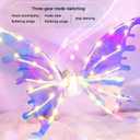 DIY Electric Sparkling Butterfly Fairy Wings with Lights Music, LED Moving Fairy Wing for Kids Pets Cosplay costume