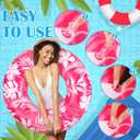 ShinyRelief 2 Pcs Pool Tubes for Adults 42inch Large Inflatable Floats Tube Tropical Leaves Inflatable Pool Floats Rings Colorful Swimming Ring Summer Hawaii Swimming