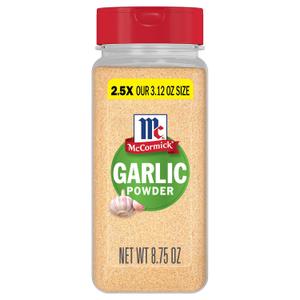 McCormick Garlic Powder, Non GMO, Made from Fresh, Whole Garlic Cloves, For Bringing Consistent Flavor to Favorite Foods While Cooking, 8.75 oz (EXP 03/17/28)