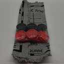 3-in-1 Vintage Giant Checkers, Tic, Tac, Toe, with Reversible Mat, 24 Chips, Family Board Game, Lawn Game, BBQ Party Favor, Indoor and Outdoor Activity for Kids and Adults