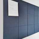 Blue Felt Bulletin Board 47"x35" | Large Cork Bulletin Board Alternative for Office, Home & Classroom | Felt Wall Tiles (12-Pack) | Blue Classroom Decor Office Supplies | Dark Blue