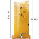Glass Drink Dispenser,4.1 Gallon Water Dispenser with Stand,Glass Beverage Dispenser with Spigot - Large Drink Dispensers for Parties,Wedding,Bars,Restaurants