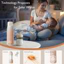 Portable Bottle Warmer for Breastmilk: Baby Milk Warmer with Smart Touch LED Temperature Control | Food-Grade Cordless On The Go Heating Bottle - 5 Mins Quick Milk Heating & Water 12 Ounces
