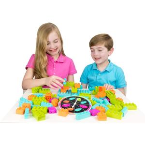 Strictly Briks Compatible with Lego Duplo Brik Builder Family Game for Toddlers and Kids | Board Game with Building Blocks and Bricks | Bricks Compatible with All Brands