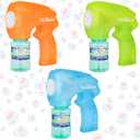 Light Up Bubble Blaster  Auto Bubble Blower for Kids, Outdoor Summer & Pool Party Toy (Includes 4oz Solution, Receive One Color at Random)