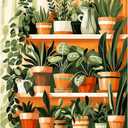 Natuyalo Paint by Numbers for Adults - DIY Adult Paint by Number Kits Painting on Canvas Green Plant Painting by Numbers for Beginners, Potted Art Craft Kits for Adults (16x20 Inch) (ART-07)
