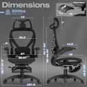 X100 Ergonomic Mesh Office Chair with Footrest, Big and Tall Home Desk Chair with 5D Flip-Up Arms, Adjustable 3D Lumbar Support, Gaming & Executive Computer Chair (Night Reaper), 
Product Dimensions	26"D x 24"W x 41"H
Item Weight	49.5 pounds