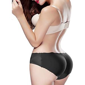 Sliot Women Butt Pads Enhancer Panties Padded Hip Underwear Shapewear Butts Lifter Lift Panty Seamless Fake Padding Briefs (Black, S)