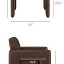 Modway Daven Fully Upholstered Vegan Leather Dining Chair in Espresso Mid-Century Modern Faux Leather Accent Chair with Cushioned Seat for Living Room, Office, Bedroom