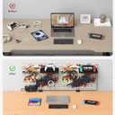 CCCEI Modular Pegboard Desk Organizer and Storage, Gaming Office Supplies Shelf Accessories with Outlets and USB, Metal Privacy Panels Peg board Deco Clamp on Table, Gifts for Men, 6FT.