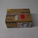 Pyrex (3) 7210 3-Cup Glass Food Storage Dishes & (3) 7210-PC Red Plastic Food Storage Lids (3 cup, Box of 6 Containers)