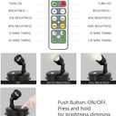 Cordless Spotlight Battery Operated, LED Plant Light, Dimmable Accent Light with Remote, Indoor Display Up Lighting for Picture Photo Tree Dartboard Wall Decor Painting Artwork Portrait