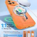 Magnetic for iPhone 17 Pro Max Case, Full Camera Protection, Compatible with MagSafe, Military-Grade Shockproof, Anti-Slip, Matte Slim Cover for i Phone 17 Pro Max Phone Case 6.9", Orange
