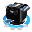 2026 Automatic Card Shuffler and Dealer Machine, 2-in-1 Smart 360°Rotating Card Dealer and Shuffler Machine, Super Quiet, Safer, Various Card Games for Home and Club-Black