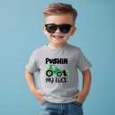 Funny St Patricks Day Shirt for Toddler Boys Girls Kids, Happy Lucky Tee Gnome Irish Shamrock Leprechaun Shark T Shirt,3-6T (Bulldozer)