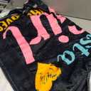 SweetFox Just A Girl Who Love Wolves Blanket Cute Wolf Decor Animal Throw Blanket Gifts for Girls Boys Super Warm Soft Plush Fleece Flannel Winter Couch Bedding for Baby Kids Adults Women 50"X40"