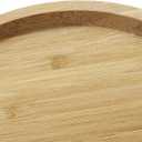 Bamboo Serving Platter, Round Wood Tray, Wooden Serving Tray, Fruit, Bread, Salad Plate, Charcuterie Serving Board, 9.8 inch