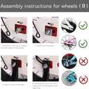 DDJKCZ Training Wheels Flash Mute Wheel Bicycle Compatible for Bikes of 12 14 16 18 20 Inch