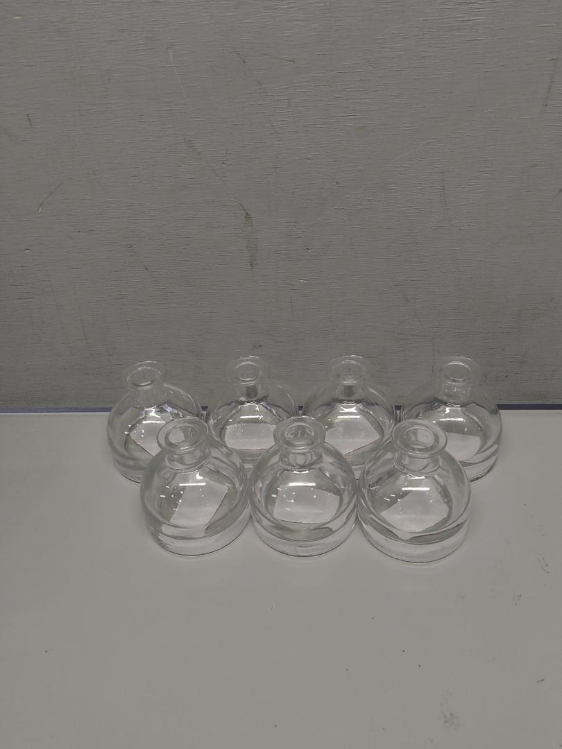 Clear Glass Vase 100 ML 7 Pack
