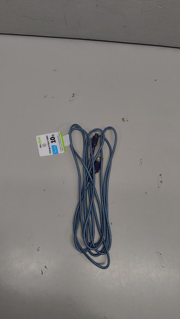 Cell Candy - Braided Charge & Charge Sync Cable - Micro-USB - 10 Foot