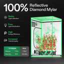 VIVOSUN S448 4x4 Grow Tent, 48"x48"x80" High Reflective Mylar Grow Tents with Observation Window and Floor Tray for Hydroponics Indoor Plant Tents for VS4000/VSF4300