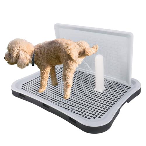 Dmnnlp Pee Pad Holder, Puppy Pad Holder, Indoor Dog Potty with Splash Guard & Center Post, Pee Pad Holder for Small and Medium-Sized Dogs 20.1"X15.5" (Gray) Dmnnlp Pee Pad Holder, Puppy Pad Holder, Indoor Dog Potty with Splash Guard & Center Post, Pee Pad Holder for Small and Medium-Sized Dogs 20.1"X15.5" (Gray)
