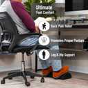 Mind Reader Foot Rest, Under Desk at Work, Ergonomic, Office, Foam, Black