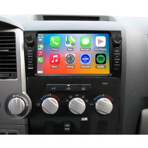 QLED Radio for Toyota Tundra 2007-2013 Sequoia 2008-2018 Upgrade,Touch Screen Stereo Replacement,Wireless carplay Android auto,4G LTE Network,Free Camera