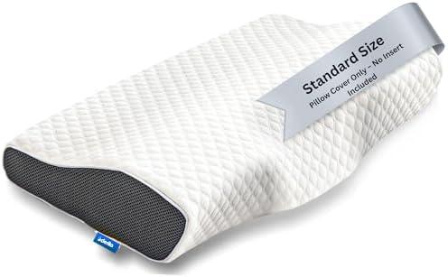 Derila Pillowcase | Designed to Keep Your Derila Memory Foam Pillow for snoring Relief Covered and Protected with This Crisp, Clean, White Pillowcase Made from Premium Materials (Standard (19.7" x 11.8" x 3.9"))