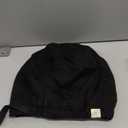 YANIBEST Hair Cover Bonnet Satin Sleep Cap - Adjustable Stay on Silk Lined Slouchy Beanie for Night Sleeping Surgical Hats Pure Black (Large)