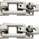 keehui Pair Marine Grade Heavy Dudy 316 Stainless Steel Lockable Latch Marine Boat Door Lock Latch Anti-Rattle Fastener Clamp