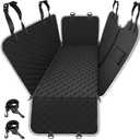 Mancro Dog Car Seat Cover for Back Seat, 2025 Upgraded 600D Heavy Duty Waterproof & Scratch-Resistant Dog Hammock for Car, Back Seat Pet Cover for Dogs with Sedan, Trucks and SUVs, Standard, Black