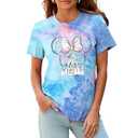 Magical Shirt for Women Magic Kingdom T Shirt Family Vacation Tee Princess Castle Casual Short Sleeve Tops Tie-dye-001, XX-Large