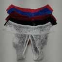 Women Open Crotch Panties for Custom Lace Through DIY Name Personalized Crystal Letters Underwear Perspective 4XL