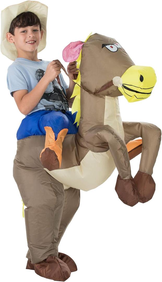 TOLOCO Inflatable Costume Adult & Kid Ride On Halloween Costume Blow Up Costume for Parties Cosplay Christmas Birthday