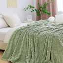 Aganear Flannel Throw Blanket - Cozy Soft Lightweight Fuzzy Blanket for Women Portable Throw Blankets for Couch, Warm Present for Birthday, Christmas, Halloween, Housewarming(50"x60", Sage Green)
